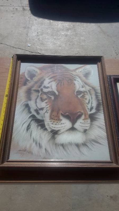 lot 59 image: Pair of bengal tiger pictures