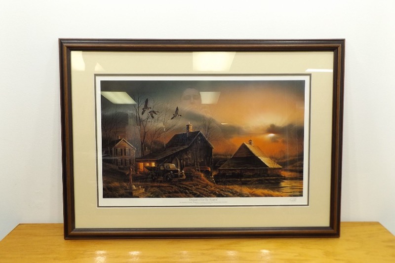 lot 18 image: Framed Pencil Signed Prepared For the Season Terry Redlin Print