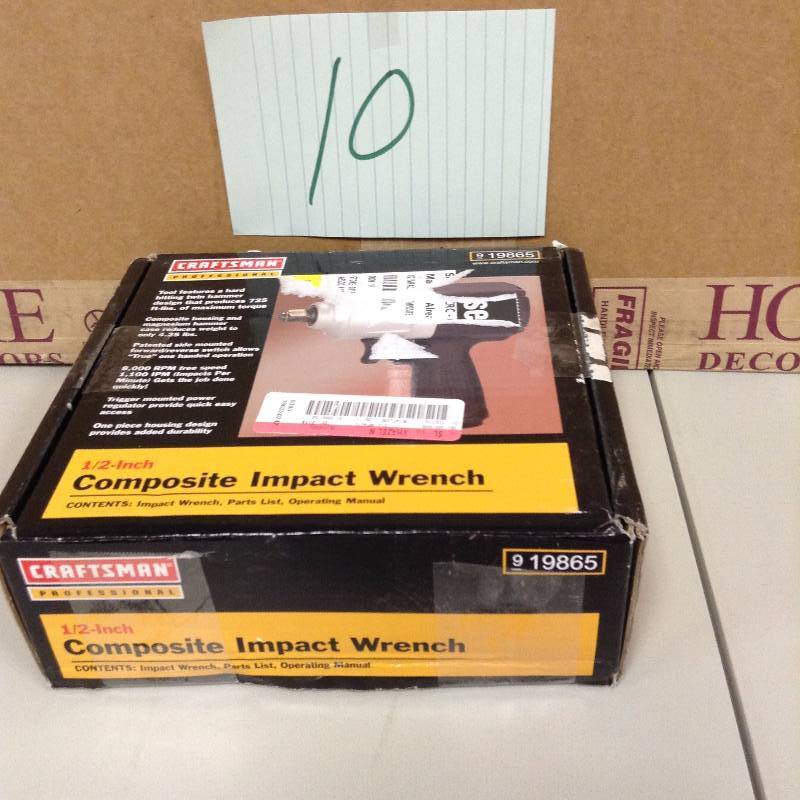 lot 10 image: Craftsman Composite Impact Wrench 12 In