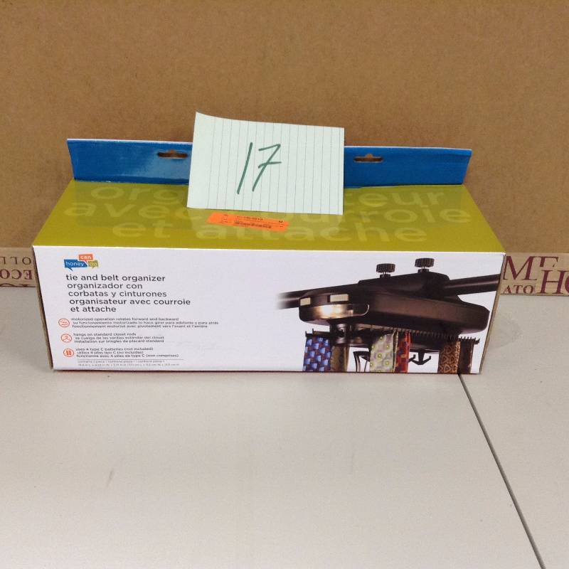 lot 17 image: Honey Can Do Tie and Belt Organizer never used