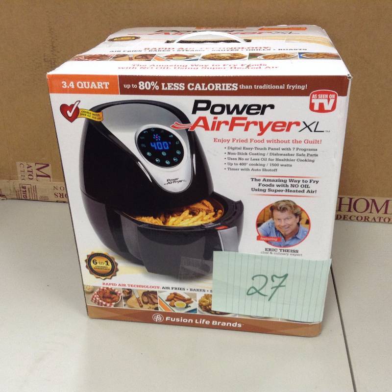 lot 27 image: Power Air AirFryer XL 3.4 QT