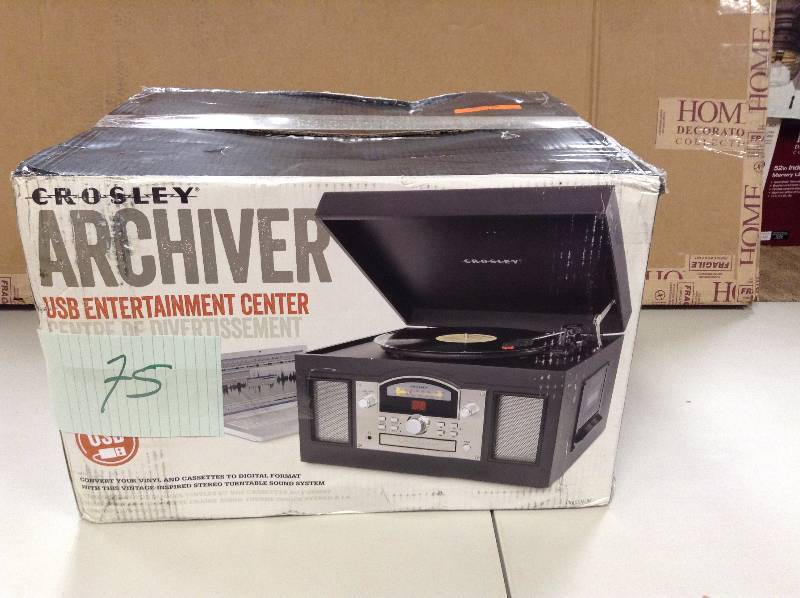 lot 75 image: Crosley Archiver USB entertainment Center not used