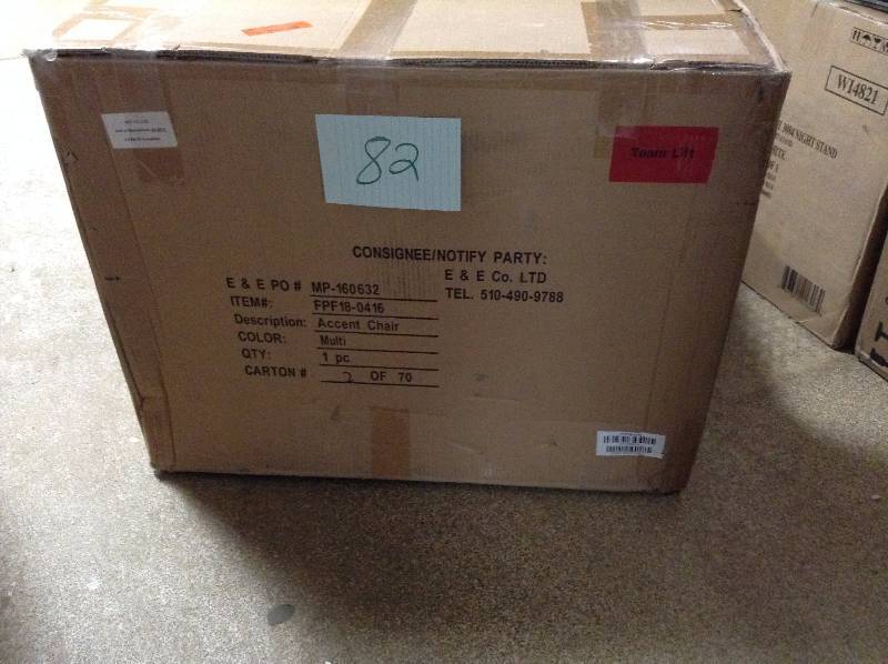 lot 82 image: Madison Park Bree Accent Chair never used