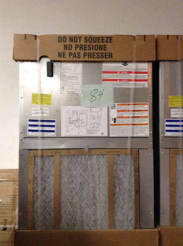 lot 84 image: AWUF360516 Wall Mounted Electric Heat Air Handler - 36,000 BTU New