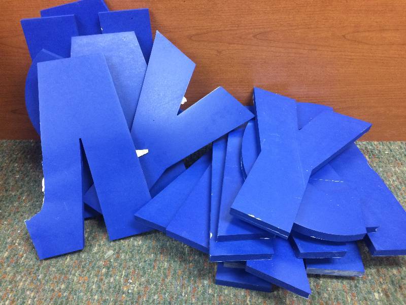 Assorted Blue Letters