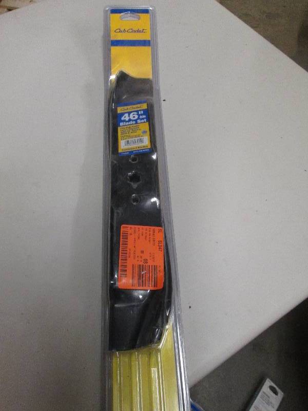 lot 28 image: new cub cadet 46 blade set 3 pack ...