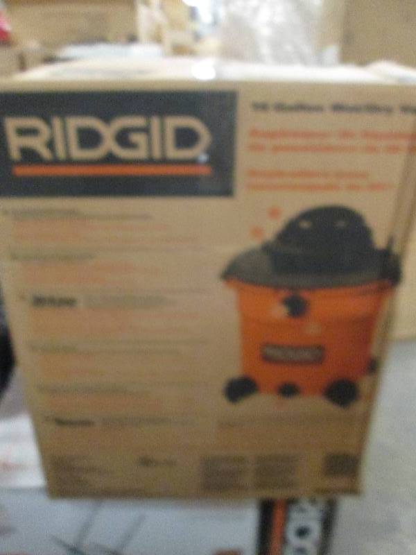 lot 44 image: rigid 16 gallon wetdry vac open bo...