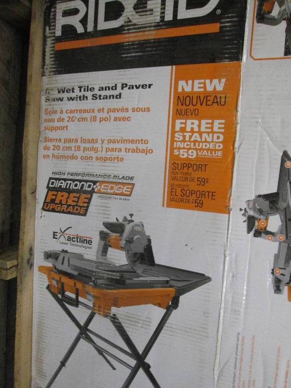 lot 45 image: rigid 8 wet tile and paver saw wit...