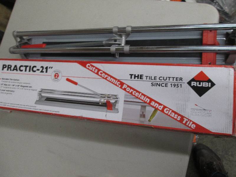 lot 104 image: practic 21 tile cutter open box ...