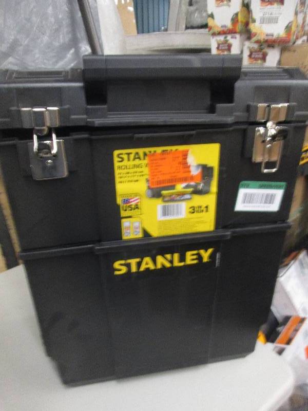 lot 132 image: stanley 3 in 1 rolling work shop to...