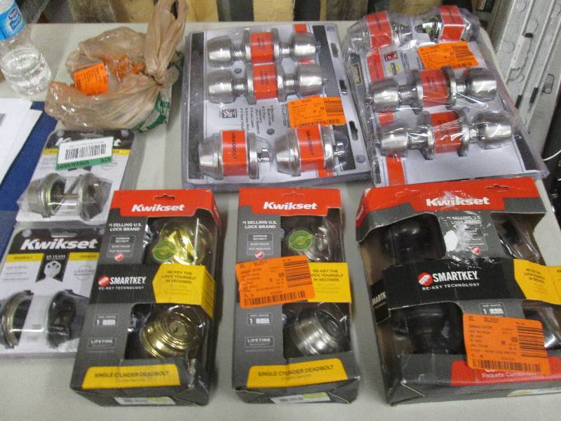 lot 141 image: big lot of dead bolts and keyed doo...