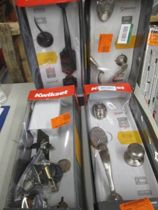 lot 142 image: 4 kwikset smart key entry door hand...