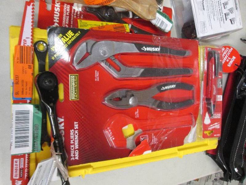 lot 155 image: lot of tools all open box and a pla...