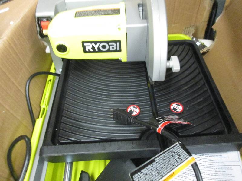 lot 178 image: ryobi 7 tile saw open box tested a...
