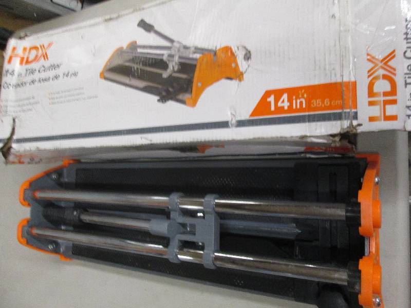 lot 205 image: hdx 14 tile cutter open box ...