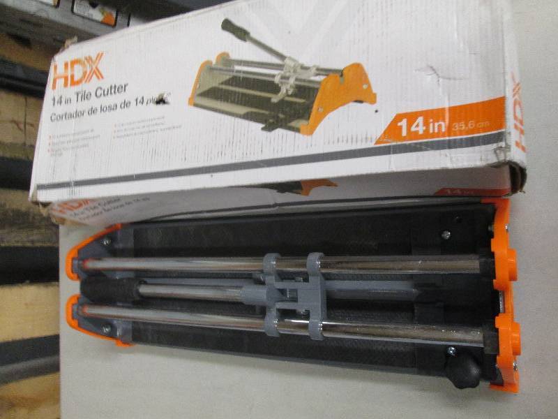 lot 207 image: hdx 14 tile cutter open box ...