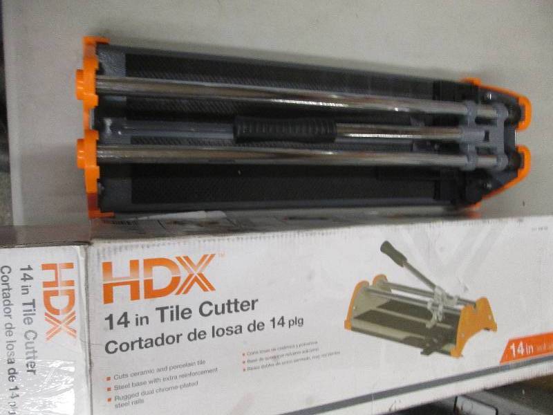 lot 208 image: hdx 14 tile cutter open box ...