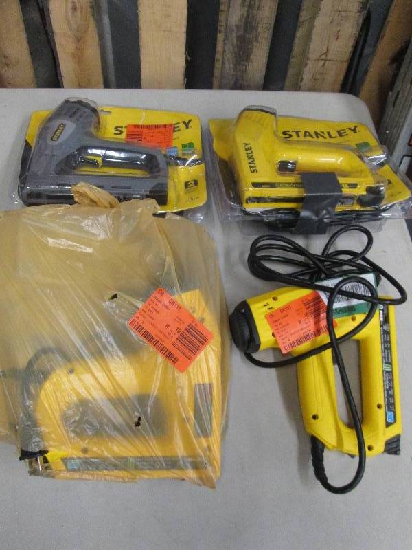 lot 225 image: 4 electric stanley brad nailers all...