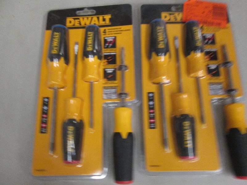 lot 236 image: 2 - 4 packs of dewalt screw drivers...