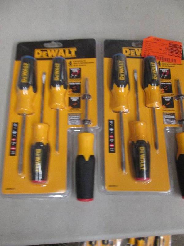 lot 237 image: 2 - 4 packs of dewalt screw drivers...