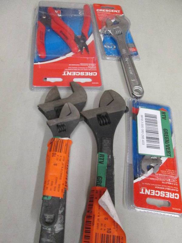lot 247 image: lot of adjustable wrenches open box...