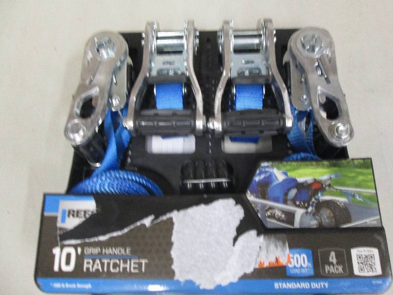 lot 275 image: package of 4- 10 foot ratcheting st...