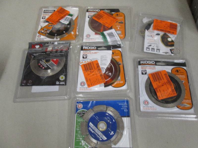 lot 279 image: lot of 7- 4 inch tile blades open b...