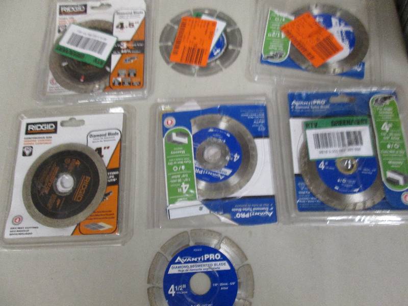 lot 280 image: lot of 7- 4 inch tile blades open b...