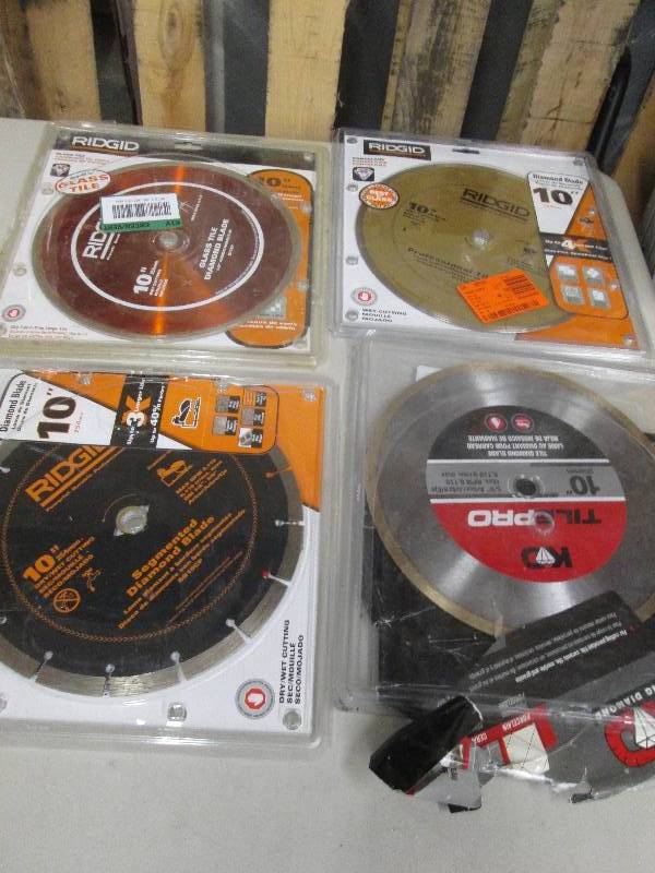 lot 283 image: lot of 4- 10 inch blades open box s...