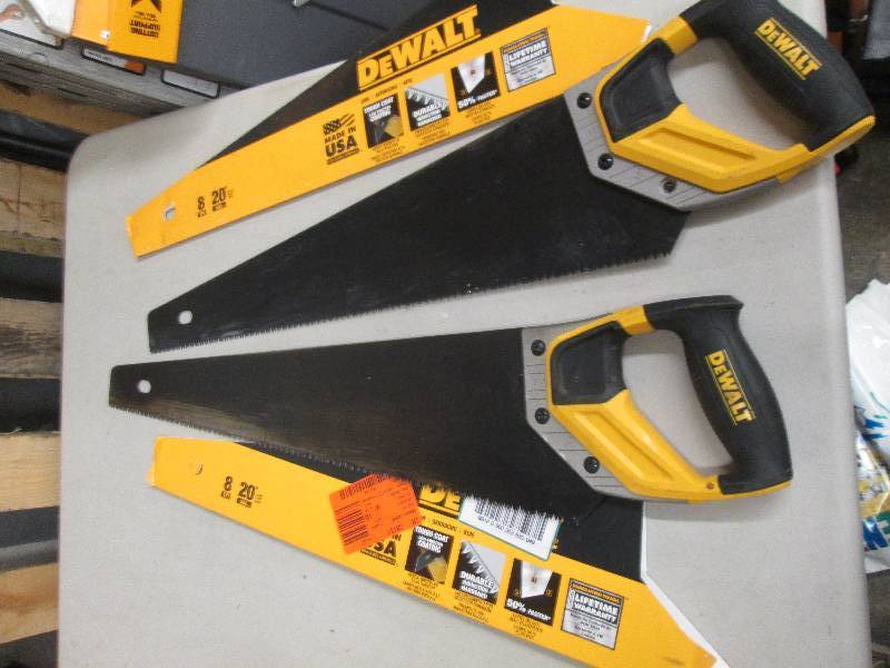 lot 287 image: 2 dewalt 20 hand saws open box ...