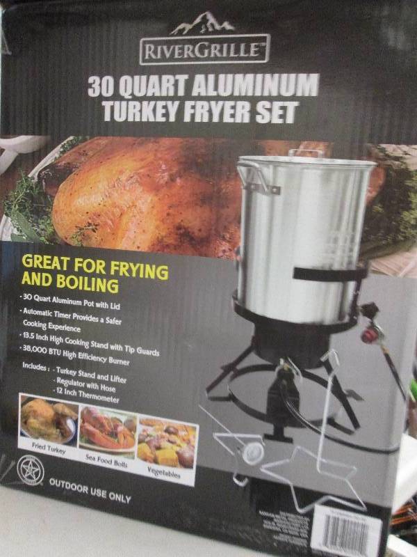 lot 317 image: rivergrille 30 quart aluminum turke...