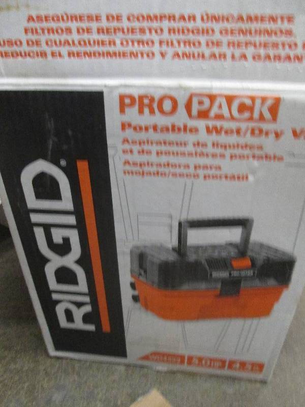 lot 329 image: ridgie 4.5 gallon wetdry vac open ...
