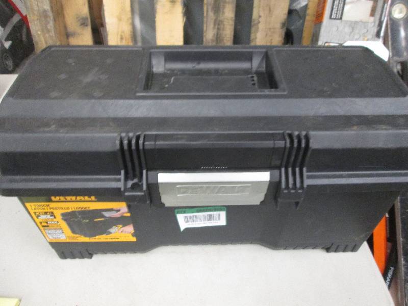 lot 341 image: dewalt 1 touch latch tool box no ha...
