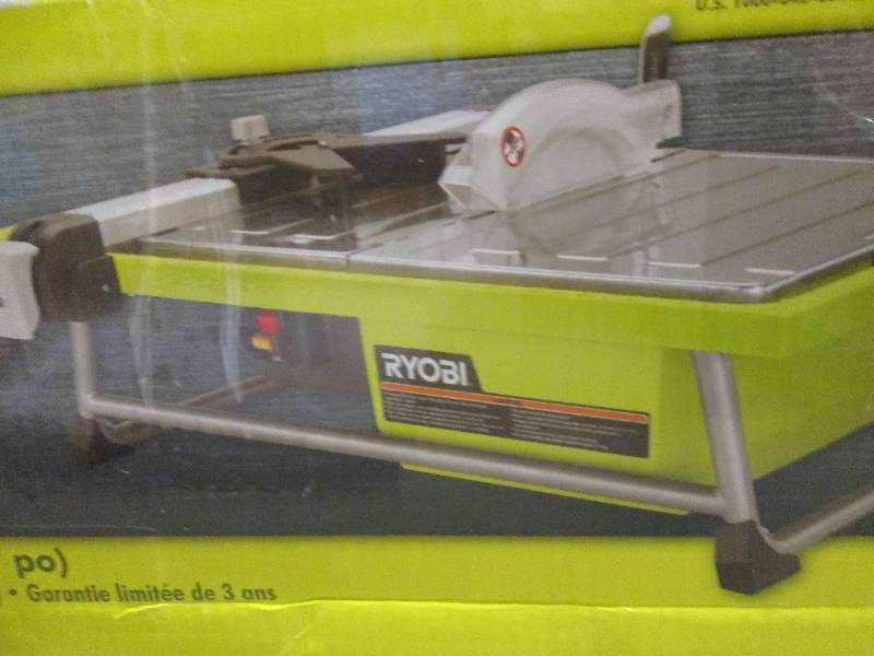 lot 343 image: ryobi 7 wet tile saw open box coul...