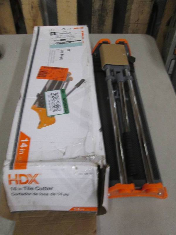 lot 351 image: hdx 14 tile cutter open box ...