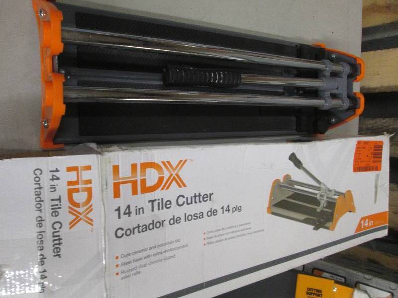 lot 353 image: hdx 14 tile cutter open box ...