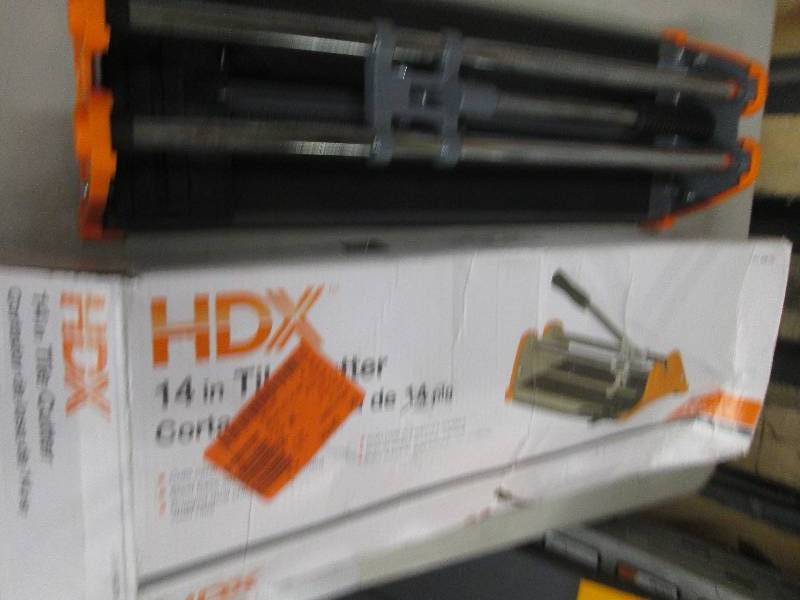 lot 357 image: hdx 14 tile cutter open box ...