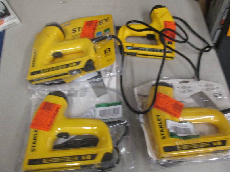lot 375 image: 4 heavy duty stanley staple guns op...