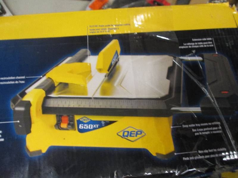 lot 381 image: qep 650xt tile wet saw open box no ...