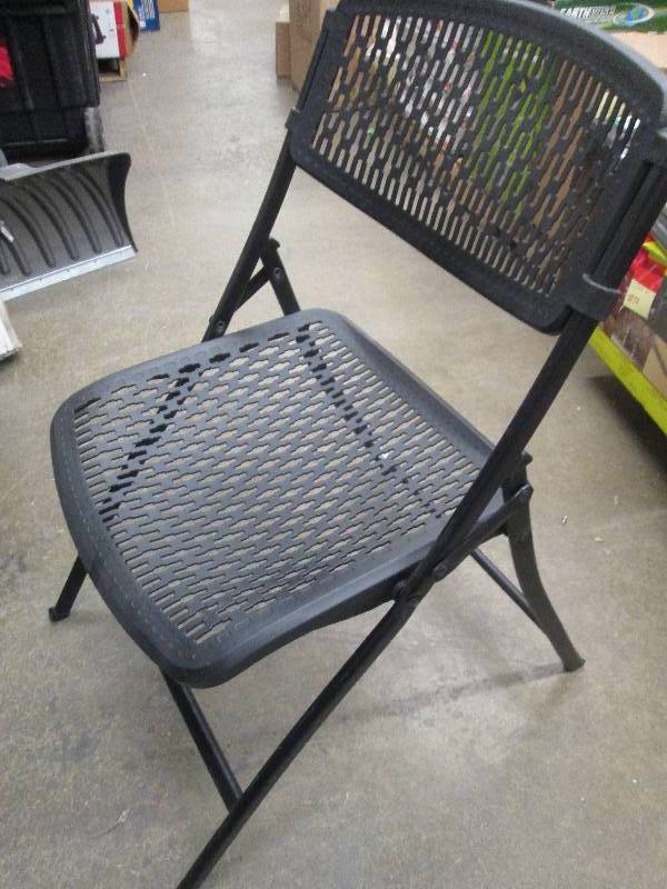 lot 408 image: black folding chair ...