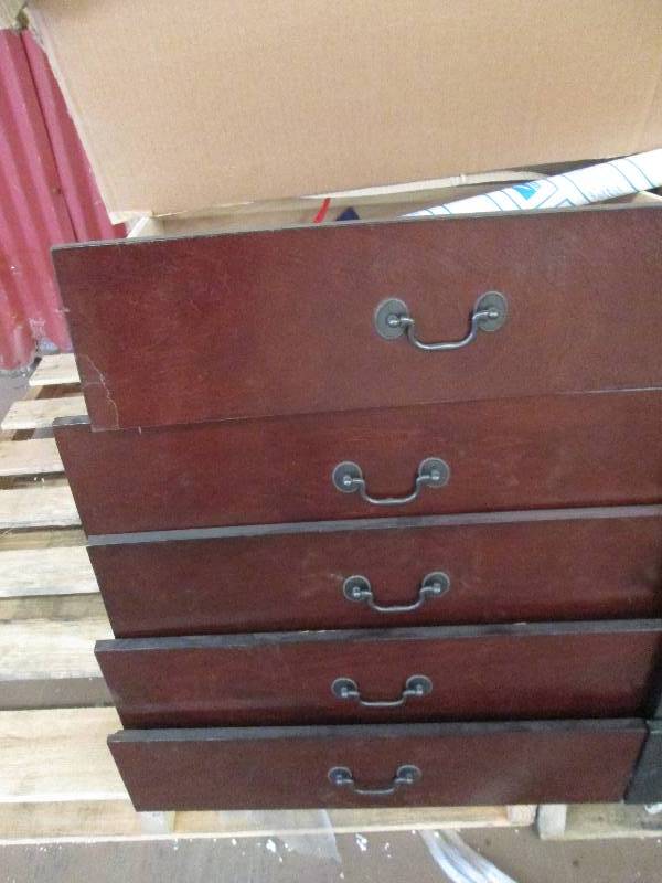 lot 416 image: 5 brown drawers great for repurposi...