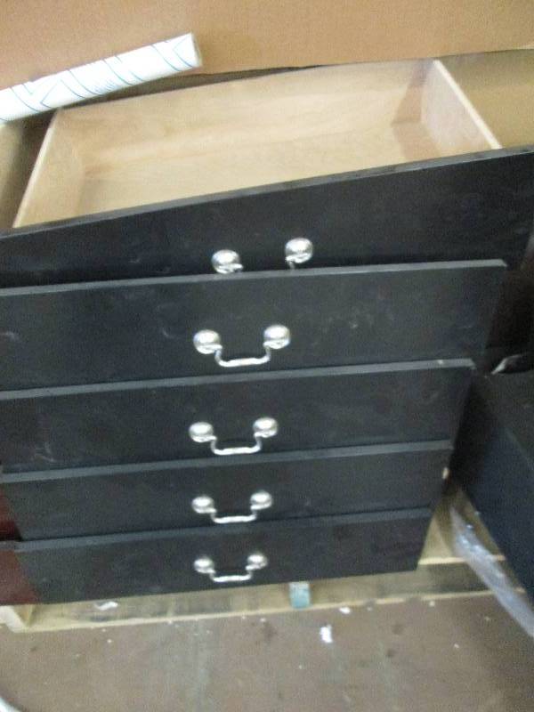 lot 417 image: 5 black drawers great for repurposi...