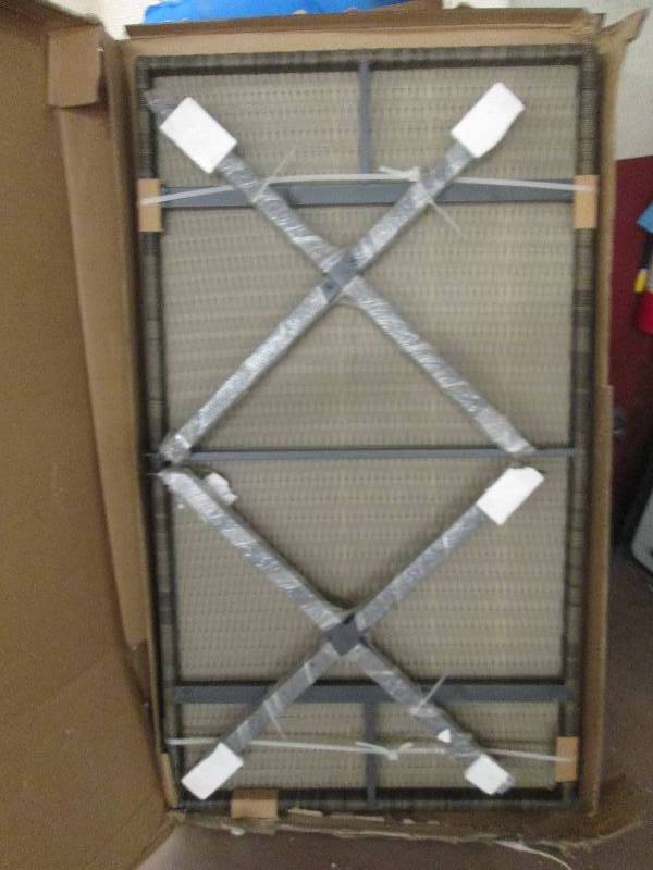 lot 418 image: wicker table open box ...