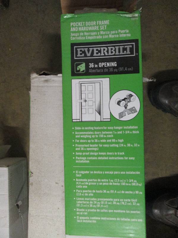 lot 423 image: everbuilt 36 pocket door frame and...