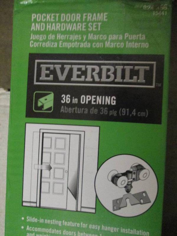 lot 424 image: everbuilt 36 pocket door frame and...