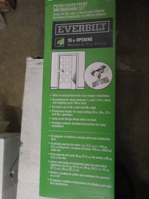 lot 427 image: everbuilt 36 pocket door frame and...