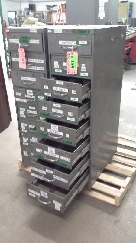 lot 169 image: Pair of Metal Drawer Sets