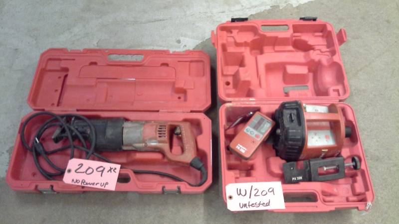 lot 209 image: Hilti Laser Level and Sawzall