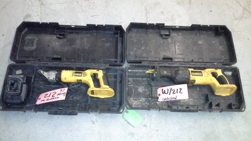 lot 212 image: DeWalt Power Tool Lot