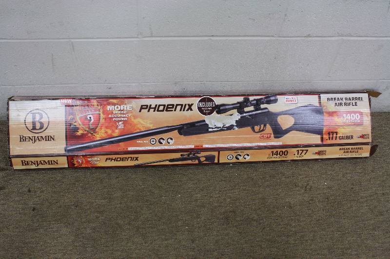 lot 10A image: Benjamin Phoenix Air Rifle .177cal Break Barrel with Scope
